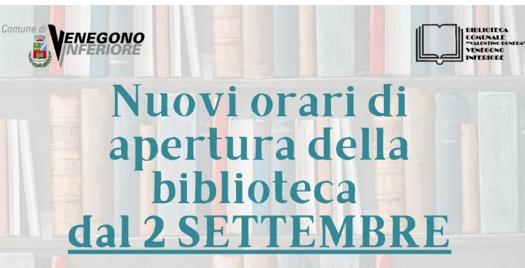 Nuovi orari di apertura della biblioteca