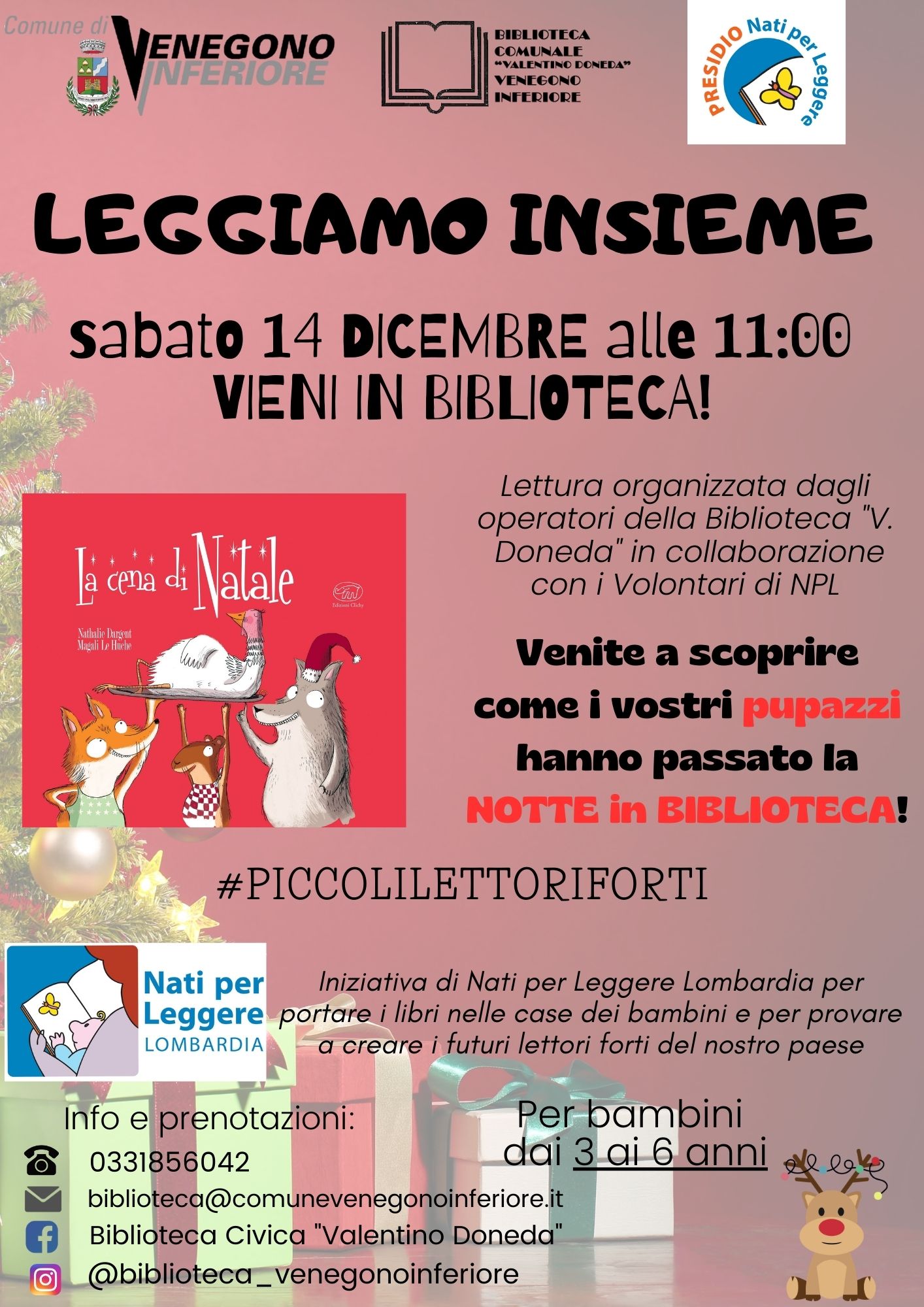 Lettura in biblioteca 14 dicembre